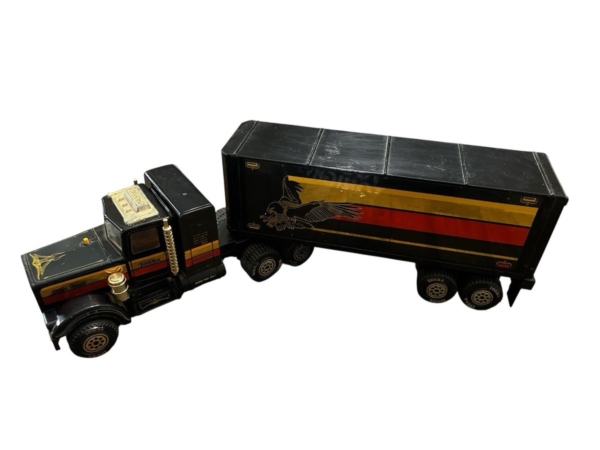1978 Tonka Road Boss Semi Truck w/ Pressed Metal Eagle Trailer