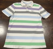 Nike Golf Sport Dri-Fit TPC Sawgrass Striped Polo Shirt Men’s Size Large