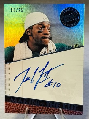 ROBERT GRIFFIN III 2012 Press Pass Making the Cut Auto /25 #RAVENS JERSEY MATCH!