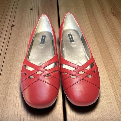 Array Women s Darling II Red Nappa Flats 188152 Size: 9WW NIB!