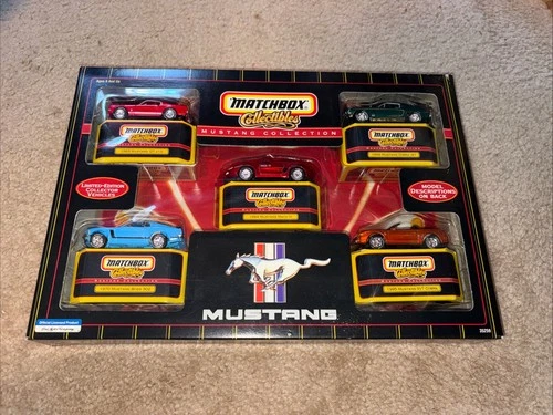 Matchbox Collectibles Mustang Collection Box Set 5 Complete Vintage Ford Opened