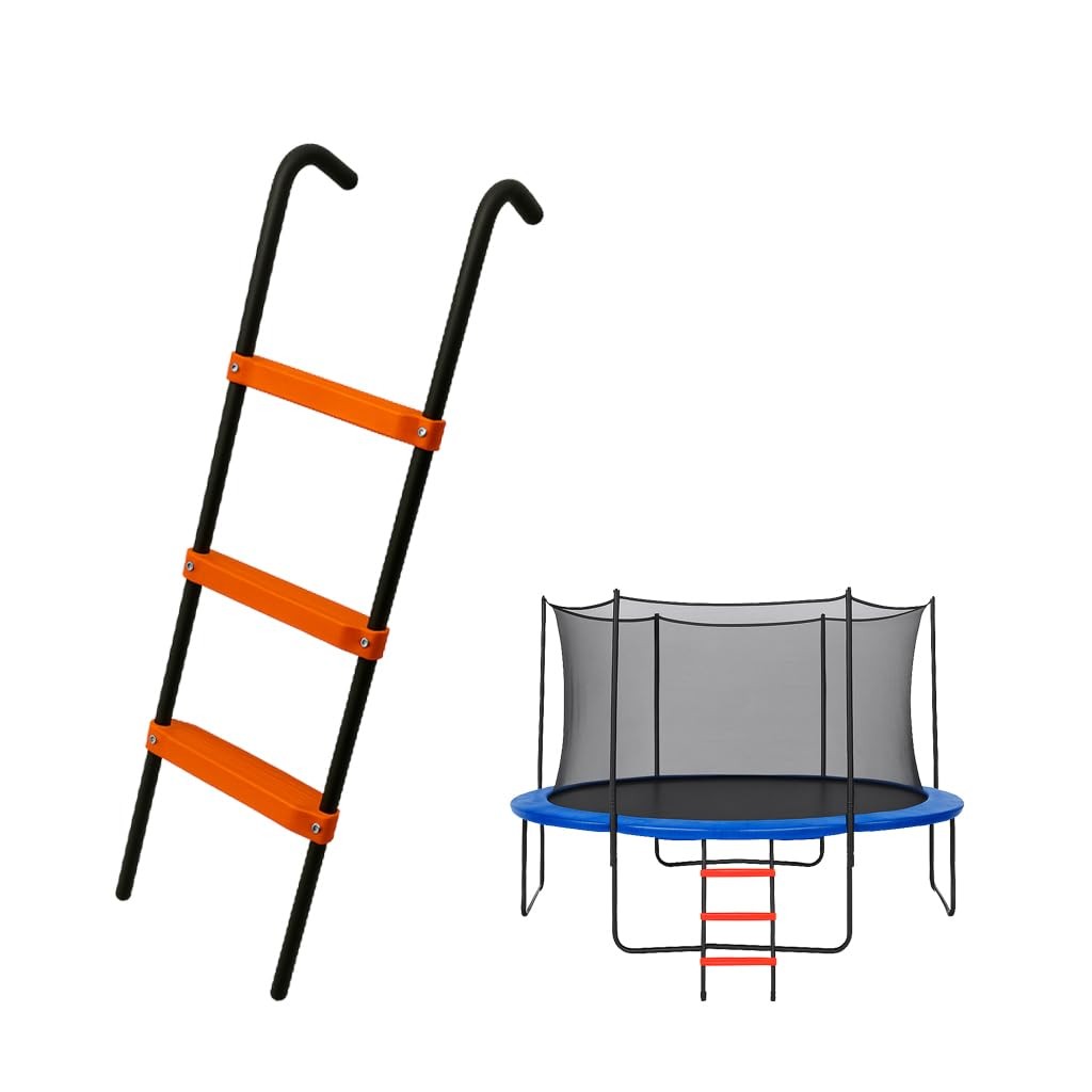 N1Fit Trampoline Ladder - 40x14 Universal Trampoline 3 Step Ladder for Kids -...
