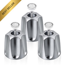 3 Pack Tub Knobs Replacement Set for Price Pfister Verve Shower Faucets Hot Cold