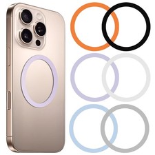 6 Colors Universal Metal Ring for Magsafe Sticker, Metal Ring Sticker Compati...
