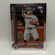 Andres Chaparro Rookie #187 2025 Topps Chrome Washington Nationals Baseball Card