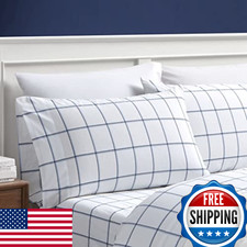 Nautica Twin Sheets Cotton Percale Bedding Set Crisp Cool Fully Elasticized Dorm
