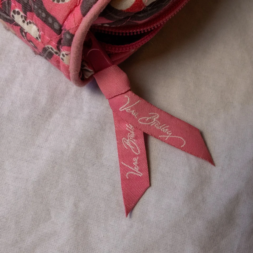 VERA BRADLEY Travel Jewelry Organizer Cosmetic Bag Pink Floral - Image 2 of 4