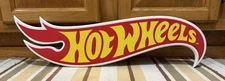 Hot Wheels Wooden Sign Red Line Car Truck Van Toy Ramp Loop Mattel Wall Decor