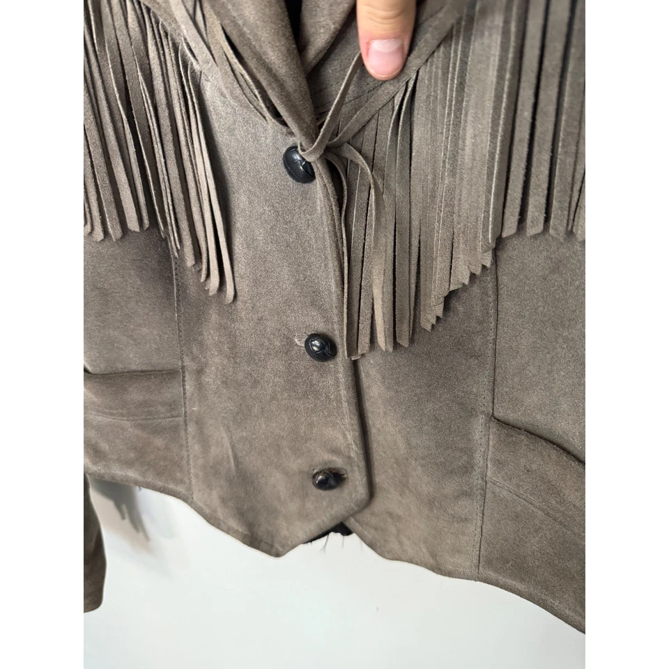 Винтажный Ms Pioneer замшевая бахрома Western куртка Blazer женщин маленький 34 груди - Изображение 4 из 4