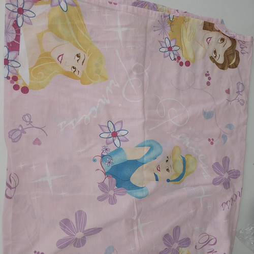 Vintage Disney Princesses Twin Flat Sheet Pink Belle Cinderella Multi Color - Picture 11 of 12