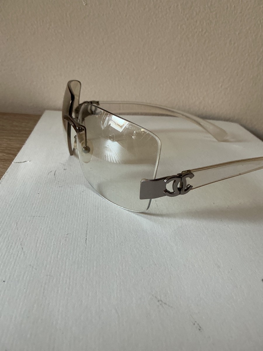 Chanel Rimless Sunglasses – CC Logo – Vintage Y2K Style | eBay