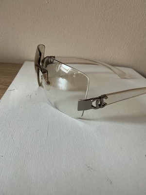 Chanel Rimless Sunglasses – CC Logo – Vintage Y2K Style | eBay