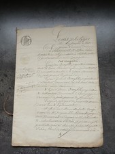 DOCUMENT ANCIEN ACTE NOTARIÉ Tribunal LOUIS PHILIPPE 1ER Monarchie De Juillet