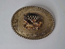 Vintage 1978 Harley-Davidson Eagle All The Way USA Belt Buckle Raintree USA Rare