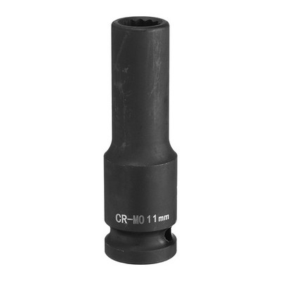 General Purpose, 12 Point 1/2'' 11mm Chromium-Molybdenum Steel Socket