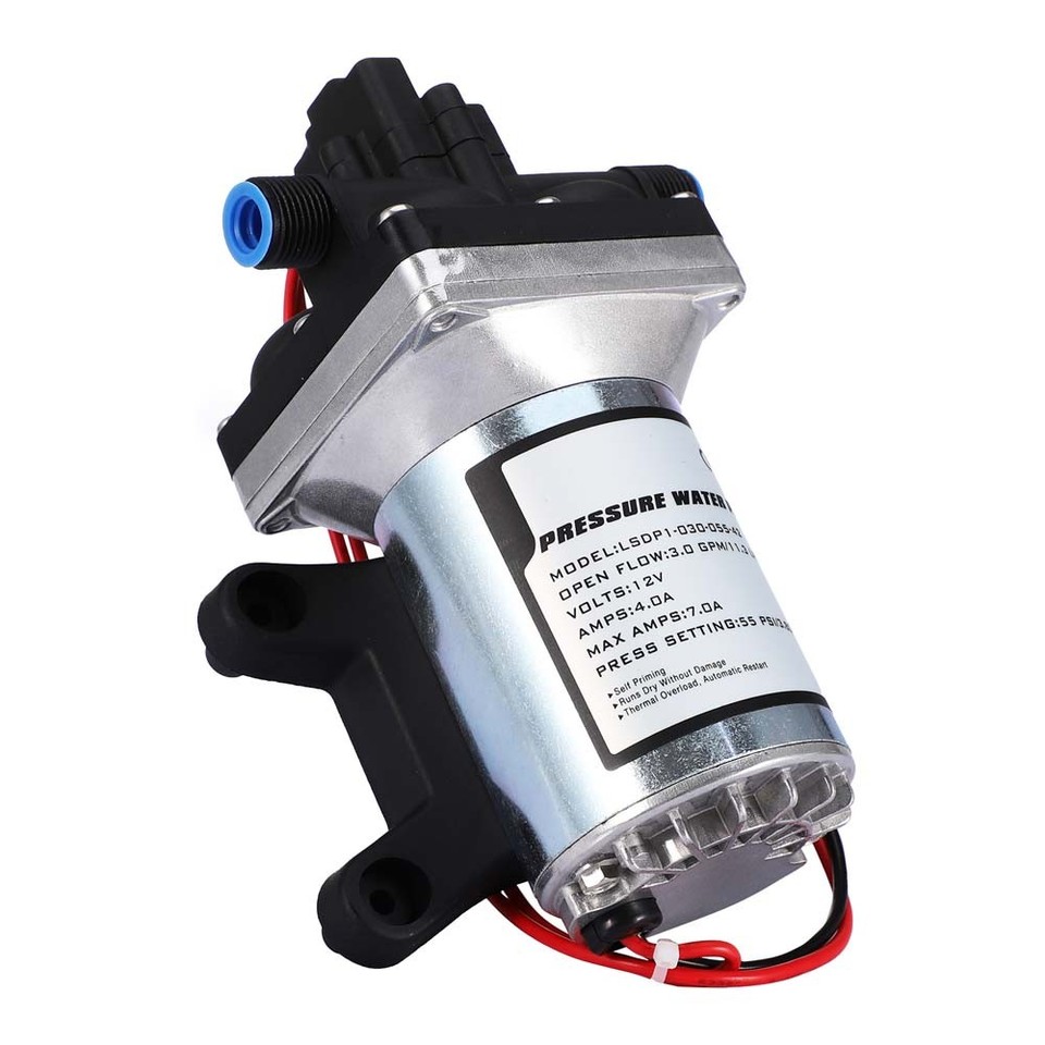 Water Pressure Pump 12V 3.0GPM 55PSI Self-Priming For Marine Caravan RV ...