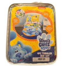 Blue's Clues  You Toddler 4 Piece Bed Set Nickelodeon Comforter Sheet Pillowcas