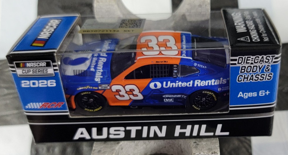 Austin Hill #33 UNITED RENTALS RCR Racing  2026 Camaro 1:64 C332661UNRAU