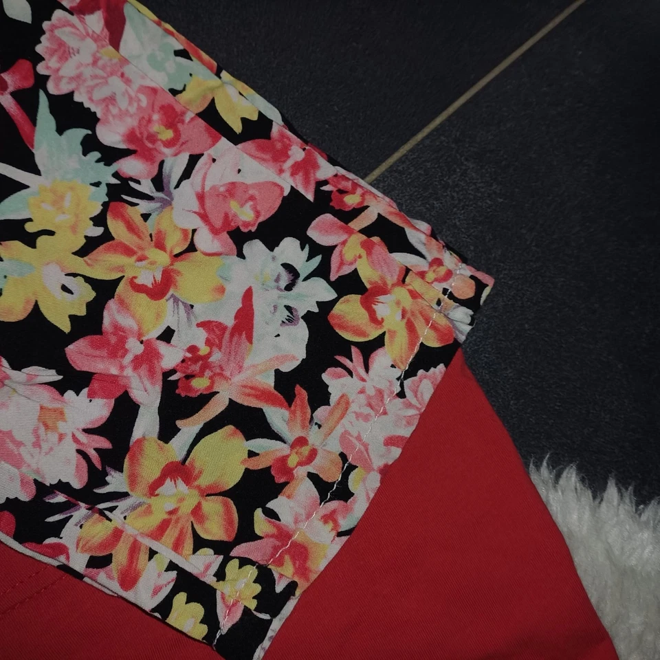 Schlafanzug S 36 38 Esprit Schlafshirt rot Even&Odd Schlafhose blumen TopZustand - Bild 2 von 4