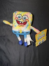 SpongeBob SquarePants Plush Toy Rainbow Tie Dye Color New With Tags Stuffed 2023