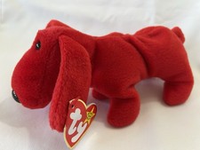 Rare Ty Beanie Baby 1996 Rover the Red Dog, Retired w/tags Attached Canadian Tag