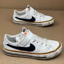 Nike Court Borough Low 2 Kids' Shoes White Black Gold US Size 2.5Y