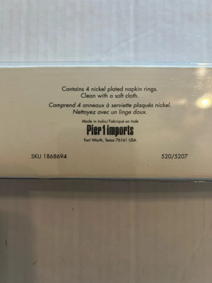 Винтажный пирс один салфетки кольца набор из 4 слонов никелированный серебряный сундук вверх стол - Изображение 4 из 4