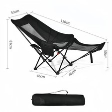 Image of Outdoor Folding Lounge Chair 4-Position Adjustable Recliner with Footrest