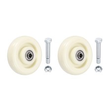 4 Inches Caster Wheels 2PCS Heavy Duty Plate Shelf Replacement Wheels Yellow