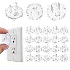 20 Pack Outlet Covers Proofing Safety Plug Covers for 3-Prong, Round Cute Clear