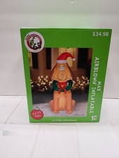 Max Dog The Grinch Stole Christmas Gemmy Airblown Inflateable Yard Decor 4.5 FT