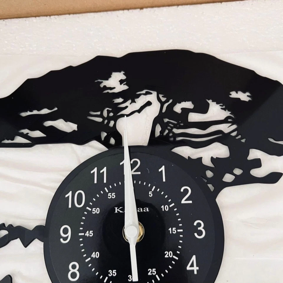 🦁New! Lion King Real Vinyl Record Die-Cut 11.8 X 11.8 Silent Wall Clock - Image 4 of 4