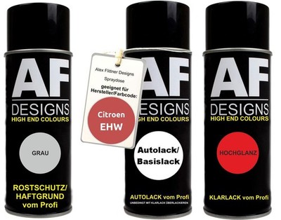 Spraydose Set für Citroen EHW Rose Petunia Autolack Klarlack Grundierung Spraydo