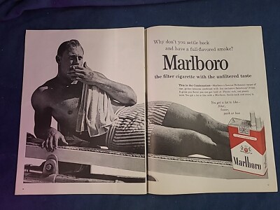 marlboro cigarette price 1 piece 1962 MARLBORO CIGARETTES Vintage 2 Page Magazine Ad