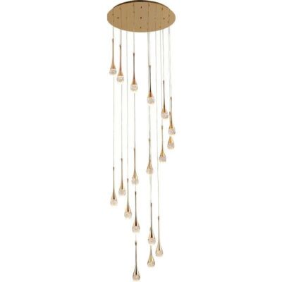 Nordic chandelier golden villa spiral stair pendant lights ceiling lamp lighting