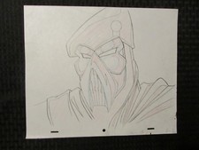 GI JOE Cartoon Animation 12.5x10.5" Drawing FN+ 6.5 Iron Klaw SC-28 B-5