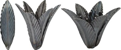STAHLCO Lilienblatt Zierblatt Schmiedeeisen Zierelement Blätter H:110 mm
