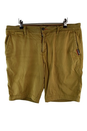 SUPERDRY Brown Chino Shorts size 36W Mens Slim summer beach holiday Casual