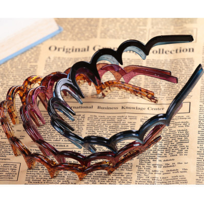 Plastic Wave Hair Band Comb Headband 11cm with Deep Teeth Hair Accessories