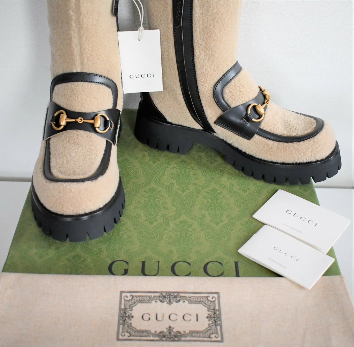 Gucci lug sole boots cheap