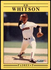 Ed Whitson #547b 1991 Fleer Jumbo Pack version: First stat grouping is two lines