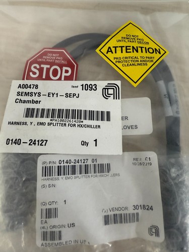 Applied Materials AMAT 0140-24127 HARNESS,Y,EMO SPLITTER FOR HX/CHILLER, new - Picture 2 of 3