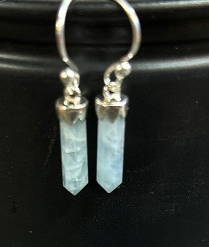 aquamarine earrings sterling silver Crystal Shape - Picture 3 of 4