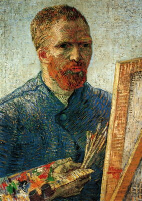 Kunstkarte Vincent van Gogh ''Selbstbildnis vor der Staffelei''