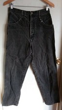 Vintage Rockies Rocky Mountains Size 34 / 15 High Waisted Mom Black Denim Pants
