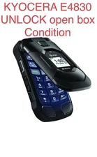 Kyocera DuraXe E4830 Epic AT&T Flip Phone 16GB Rugged Wi-Fi LTE Black (10/10)