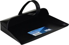 Metal Dust Pan Heavy Duty Hooded Dustpan Fixed Handle Garden Tool 19 x 32 cm