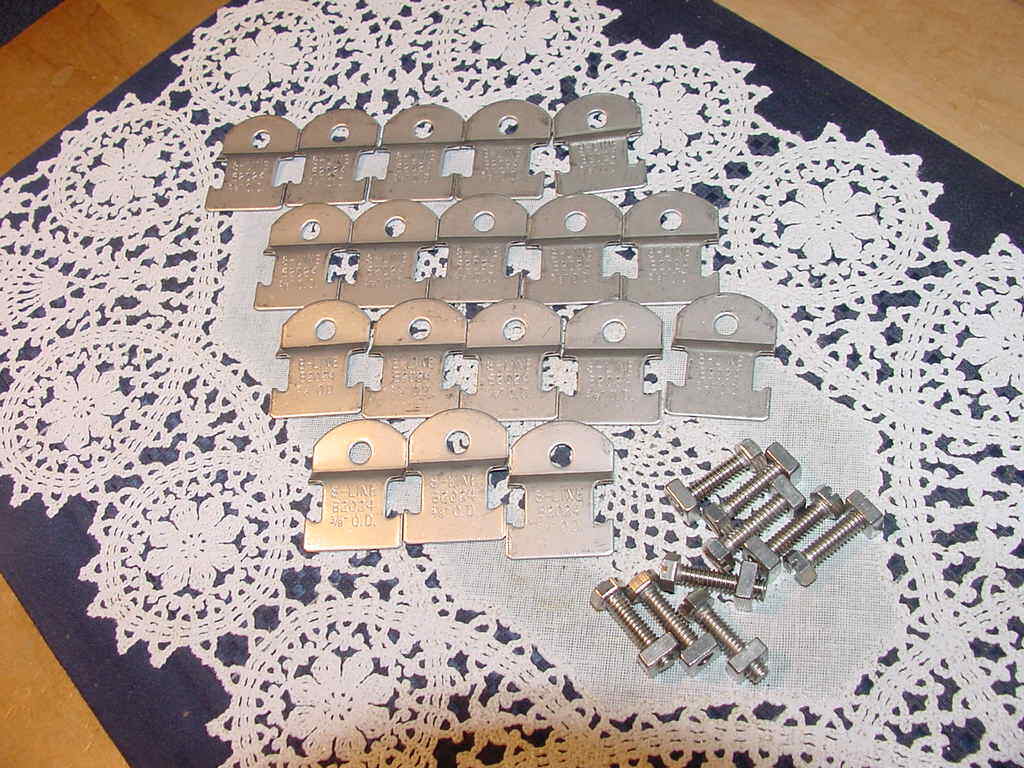 Nine (9) Eaton B-Line B2024SS  Pipe / Conduit Clamps, 3/8 Inch OD NEW!