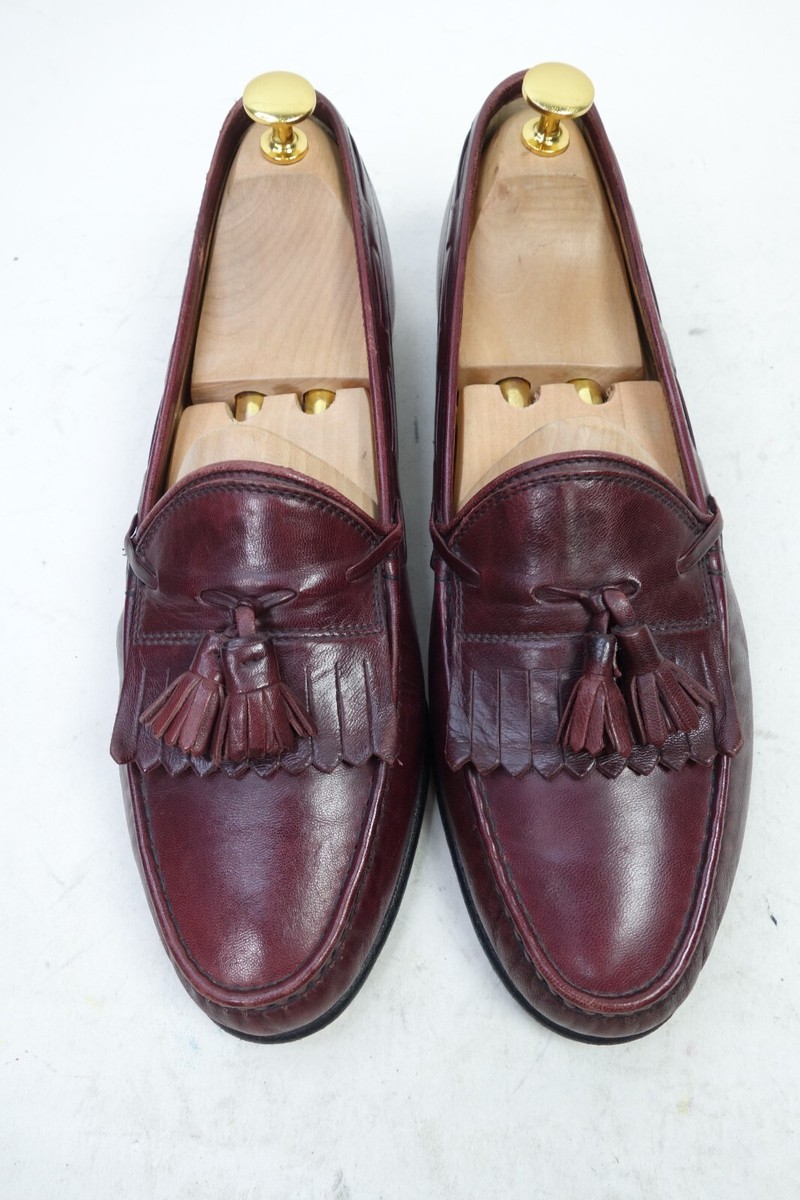 Salvatore Ferragamo Tassel Loafer Shoes Cherry Men Size 9.5  display picture 1