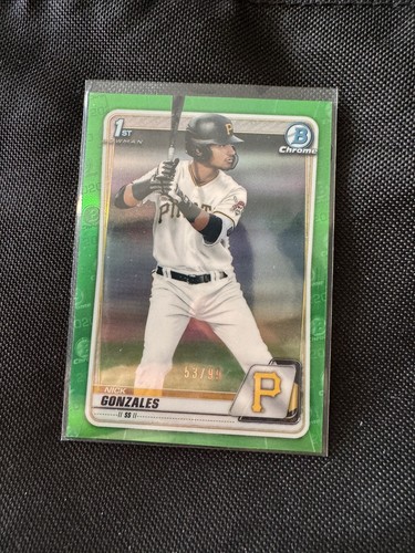 2020 Bowman Chrome Green Refractor NICK GONZALES 1st Bowman PIRATES #BD-81 /99 - Picture 5 of 6